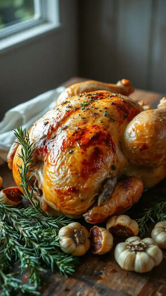 herb infused roasted chicken
