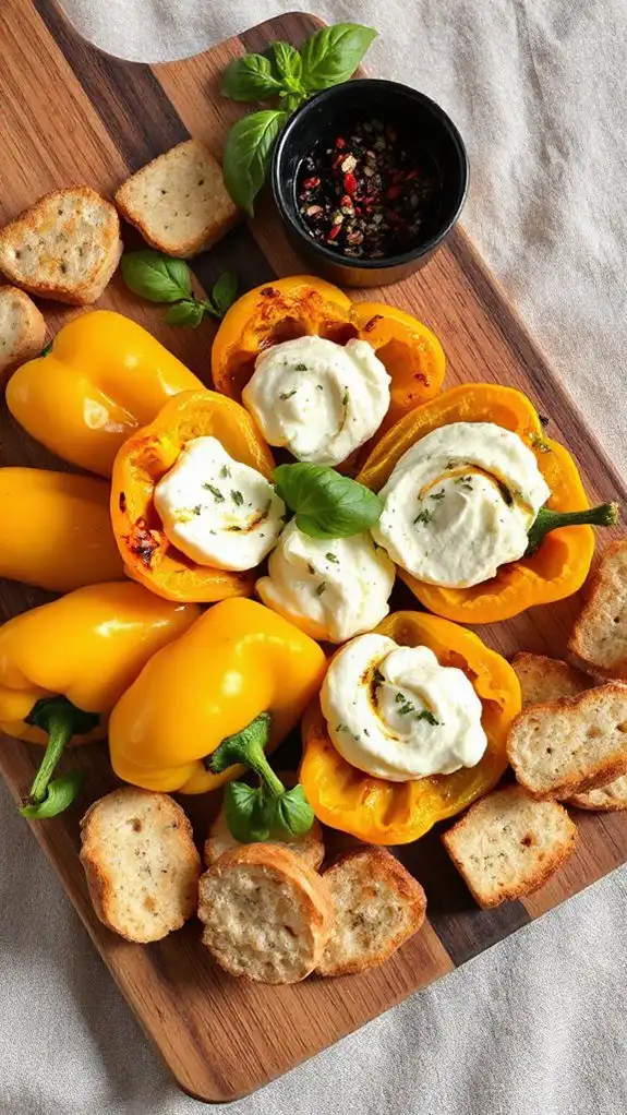 herb infused roasted pepper dip