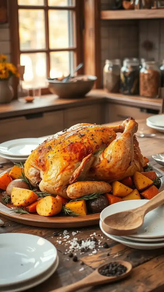 herb roasted chicken and vegetables
