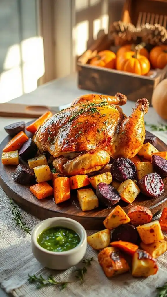 herb roasted chicken dinner
