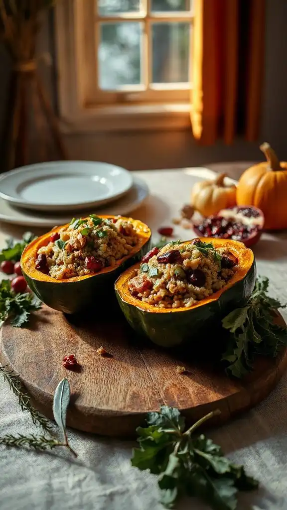 herbed quinoa stuffed squash herbed quinoa stuffed squash