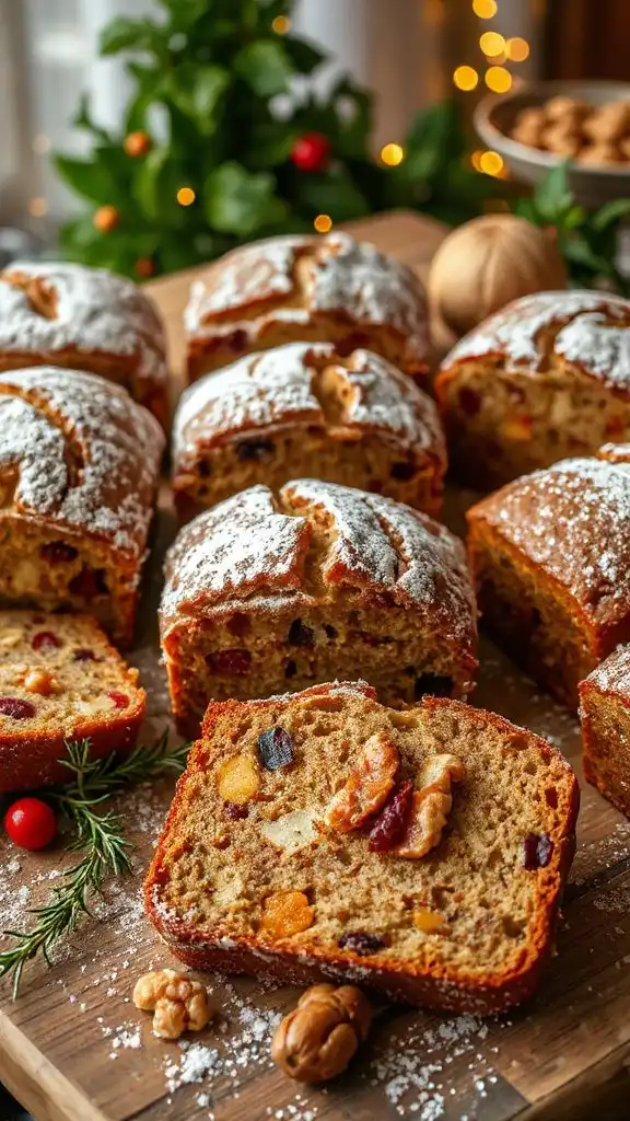 holiday spiced fruit loaf