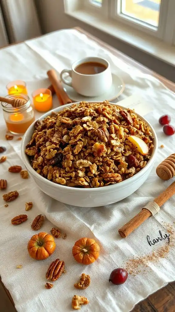 homemade nutty maple granola