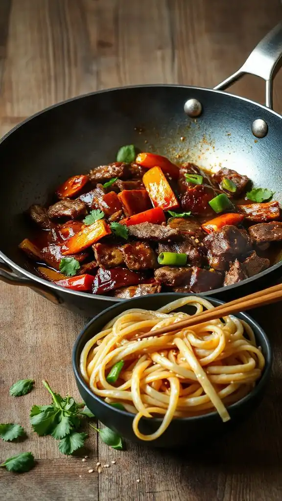 honey garlic beef stir fry