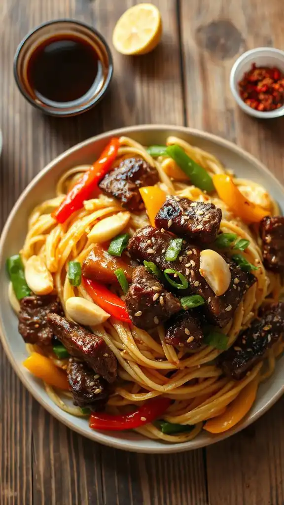 honey garlic beef stir fry