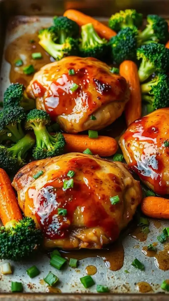 honey garlic chicken dinner