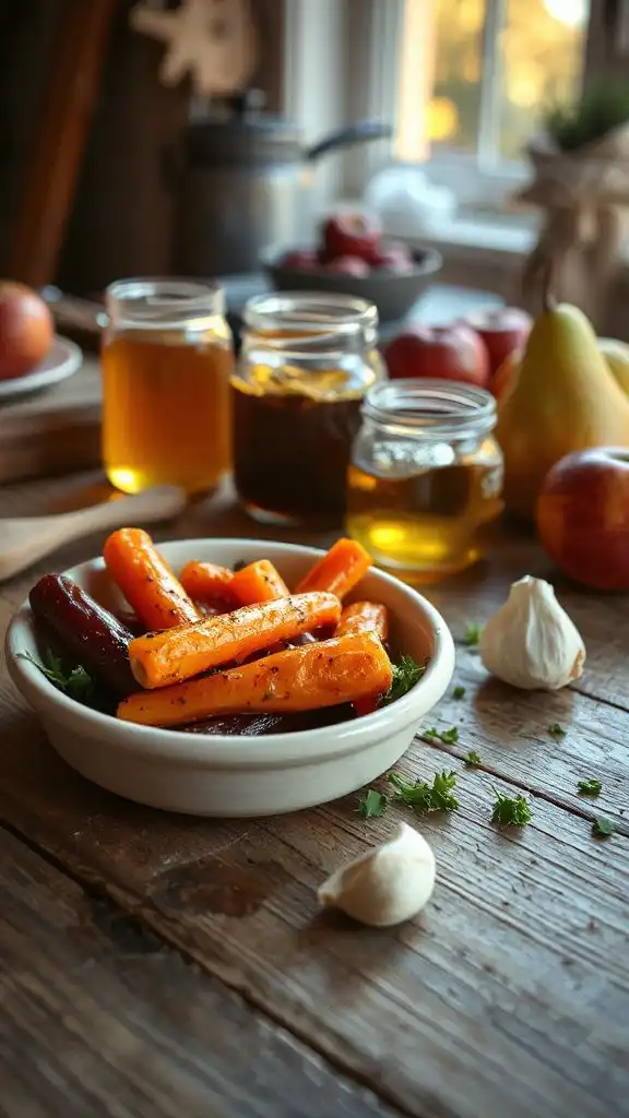 honey garlic glazed roasted carrots
