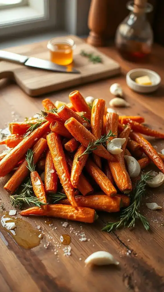 honey garlic roasted carrots