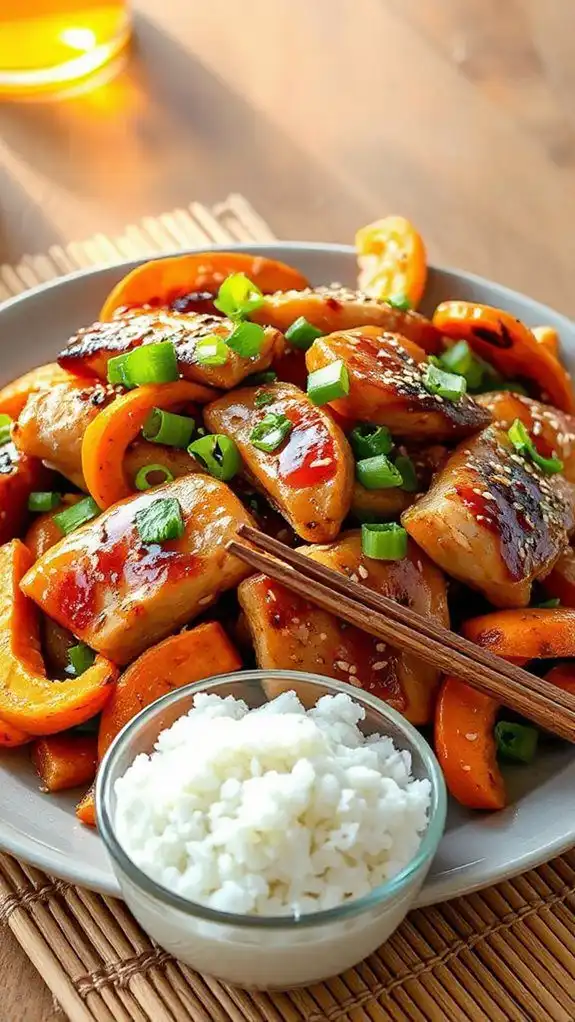 honey ginger chicken stir fry