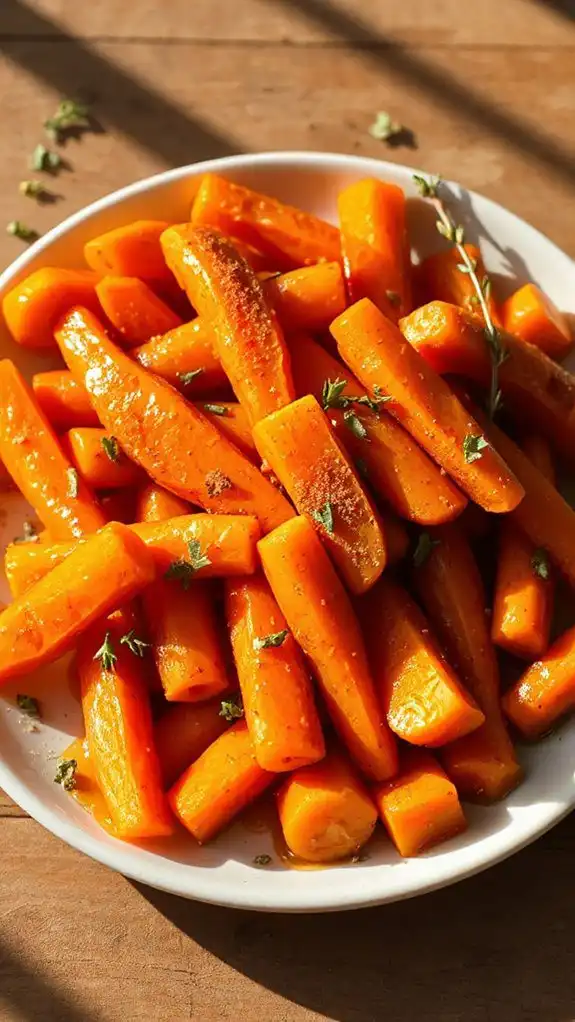 honey glazed carrots with thyme