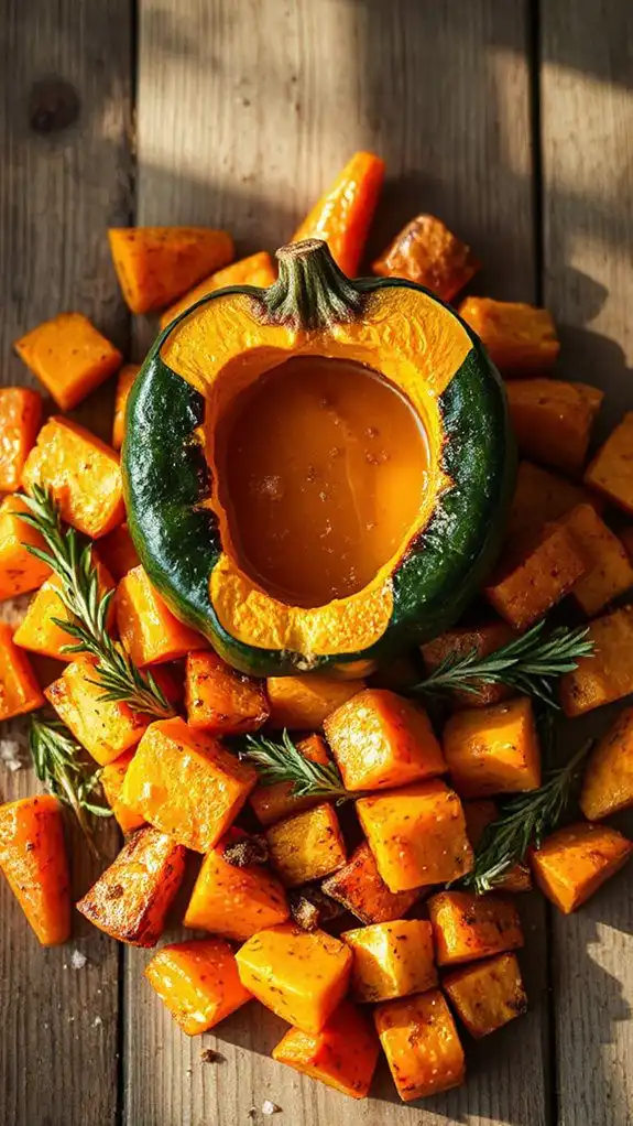 honey glazed roasted acorn squash
