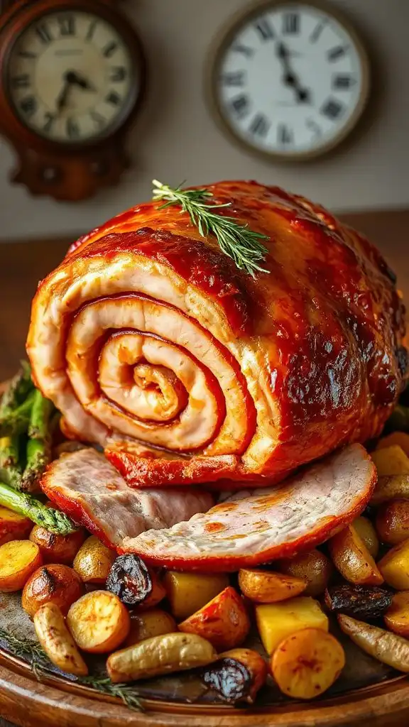 honey glazed spiral ham bake