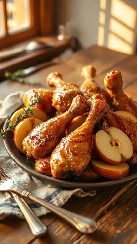 honey mustard glazed drumsticks