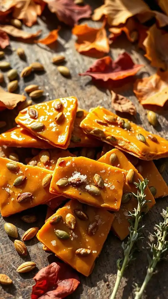 honey pumpkin seed brittle