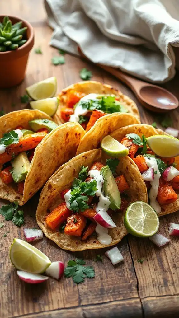 honey roasted carrot fennel tacos