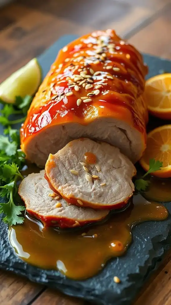 honey soy orange glazed pork