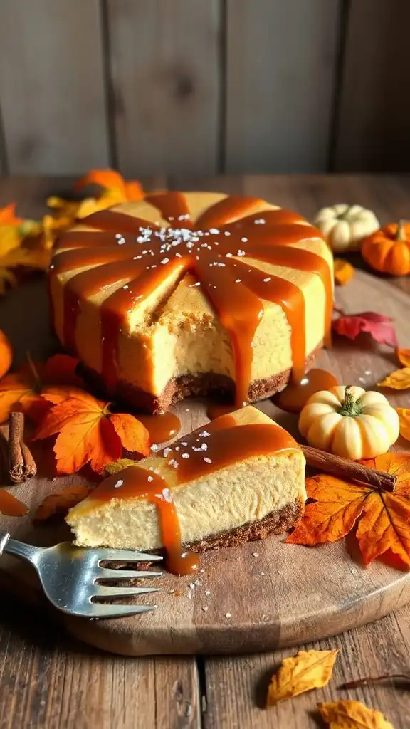 indulgent autumn cheesecake dessert