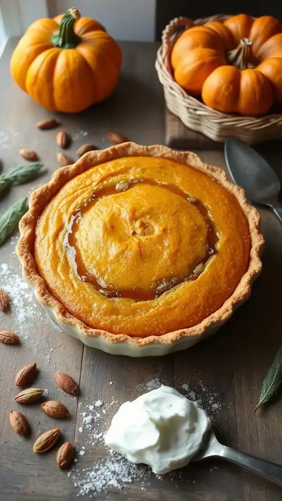 indulgent bourbon pumpkin custard