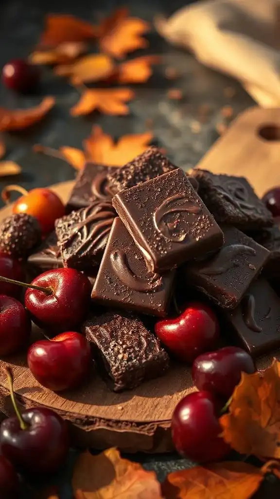 indulgent chocolate cherry clusters