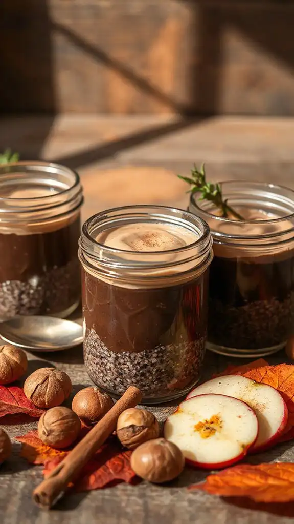 indulgent chocolate hazelnut pudding