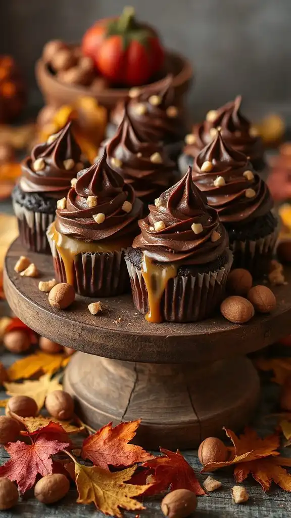 indulgent hazelnut chocolate cupcakes