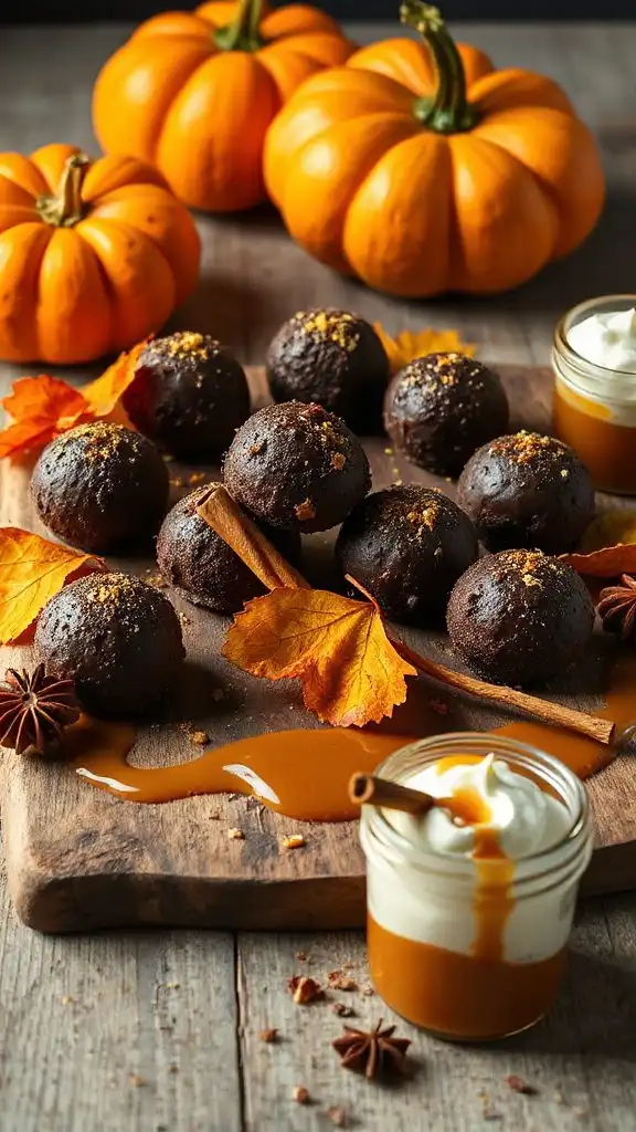 indulgent pumpkin bourbon truffles