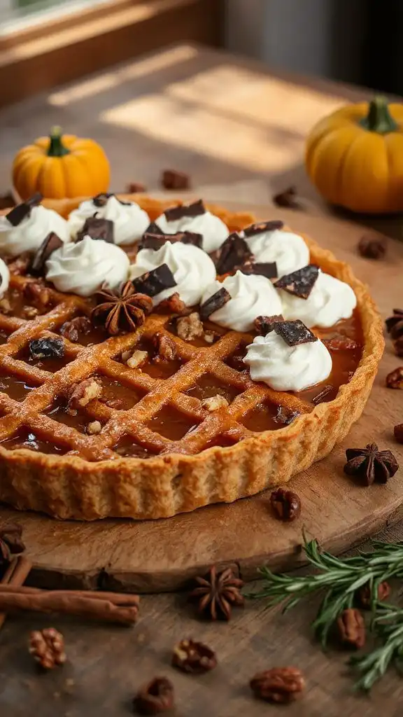 indulgent walnut praline tart