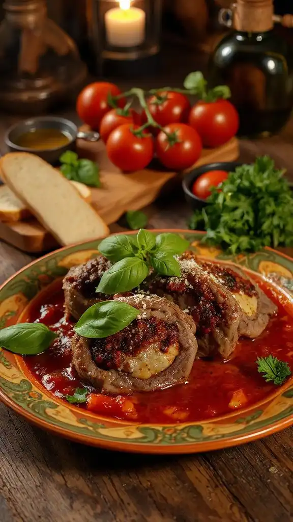 italian rolled meat dish