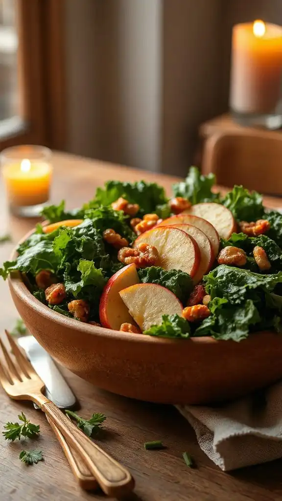 kale apples nuts salad