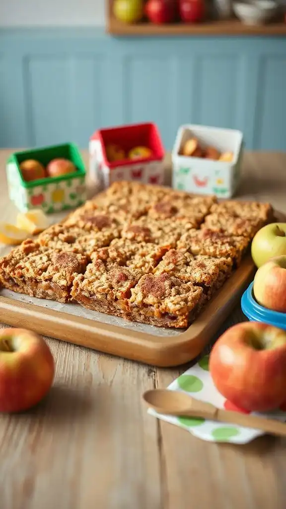 kid friendly apple oat bars