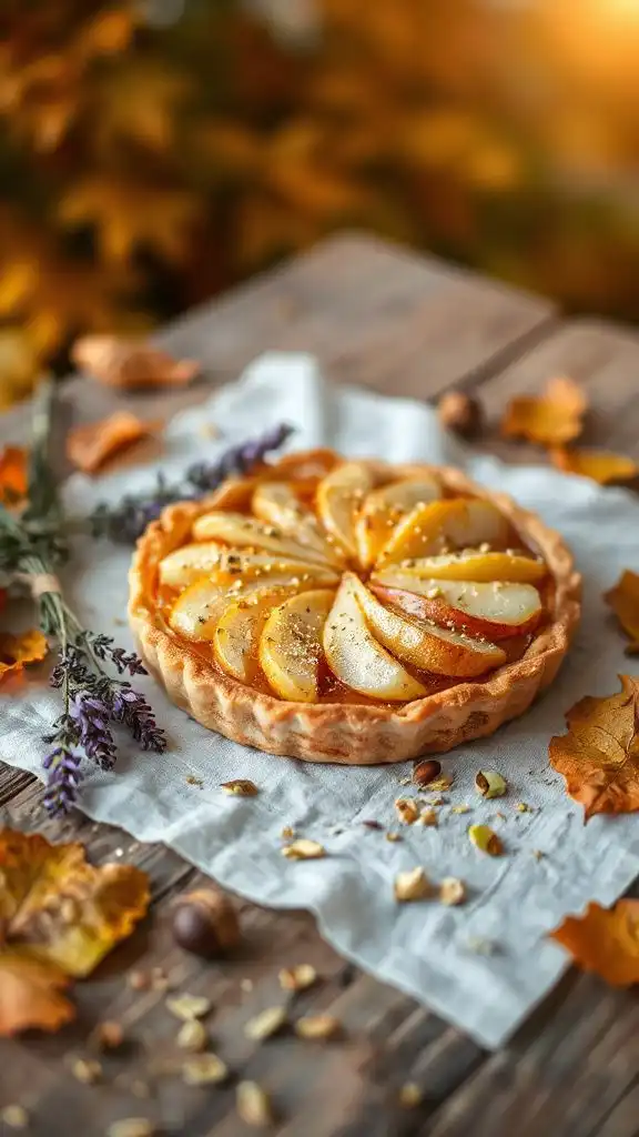 lavender honey pear tart