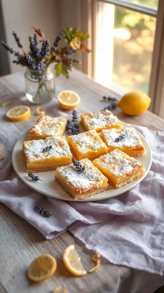 lavender infused lemon dessert bars