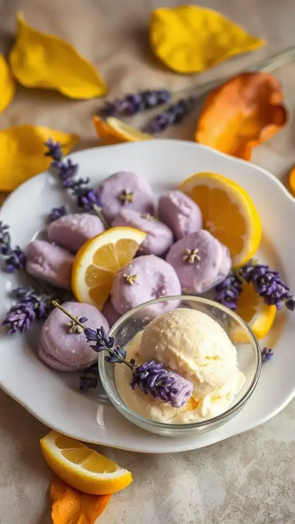 lavender lemon ice cream delight