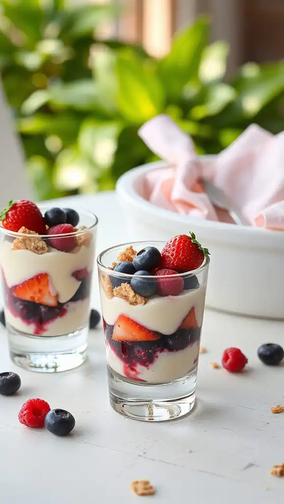 layered berry dessert trifle