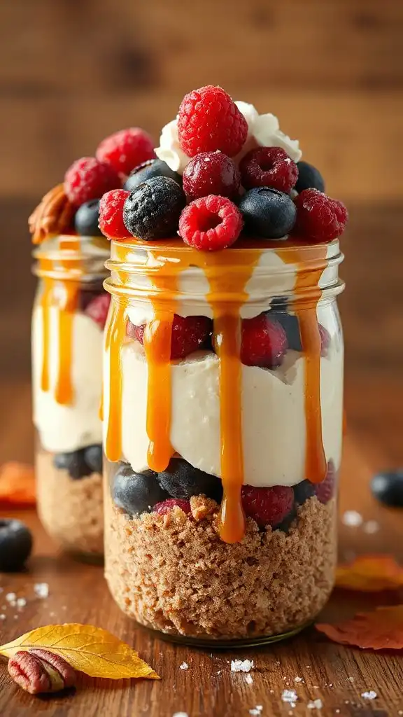 layered cheesecake dessert jars