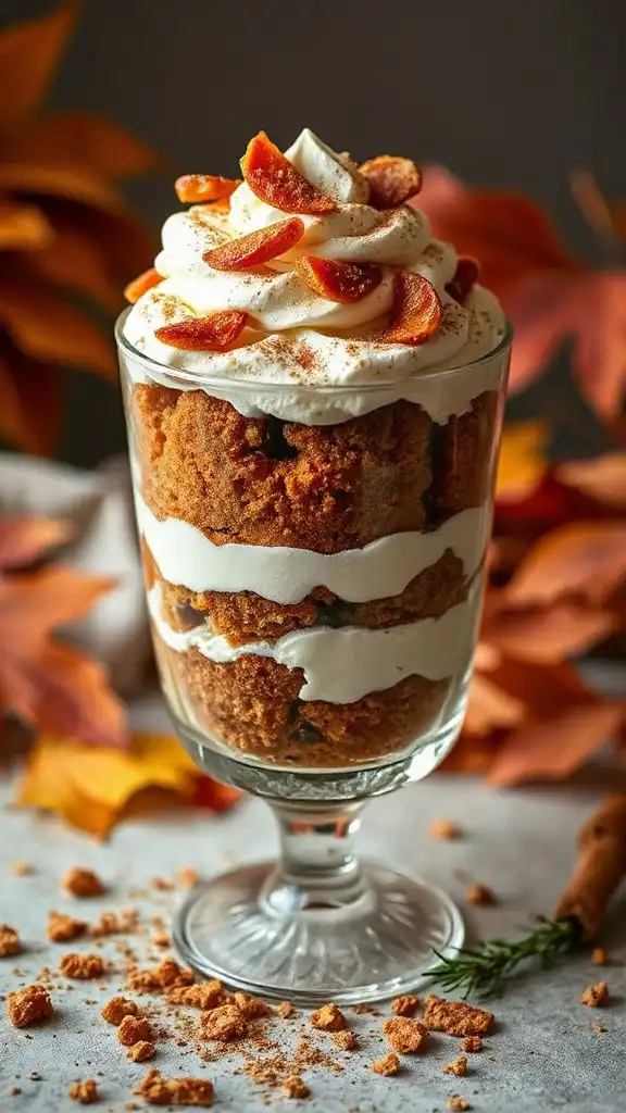 layered gingerbread dessert trifle