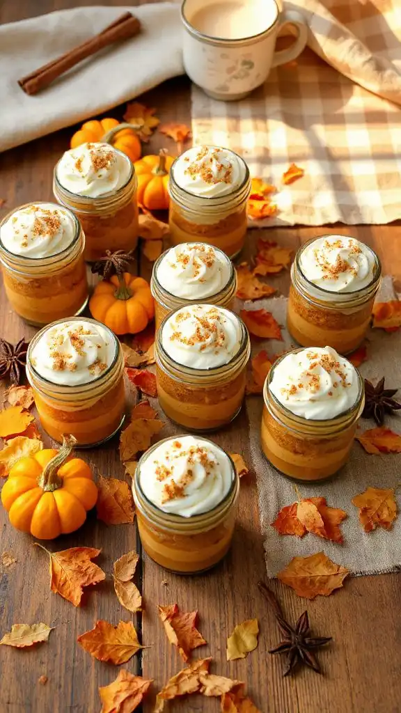 layered pumpkin spice dessert