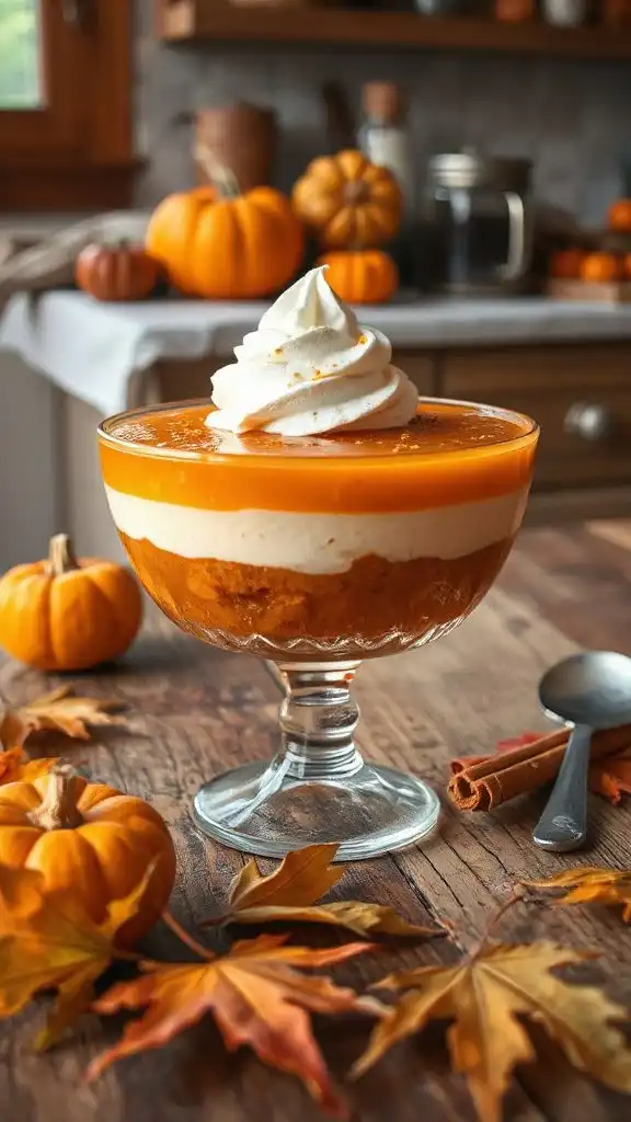 layered pumpkin spice dessert