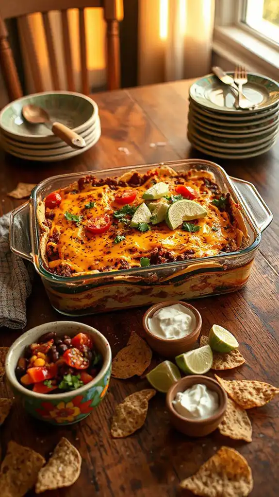 layered taco casserole recipe