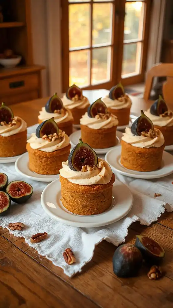 layering delicious fig cakes