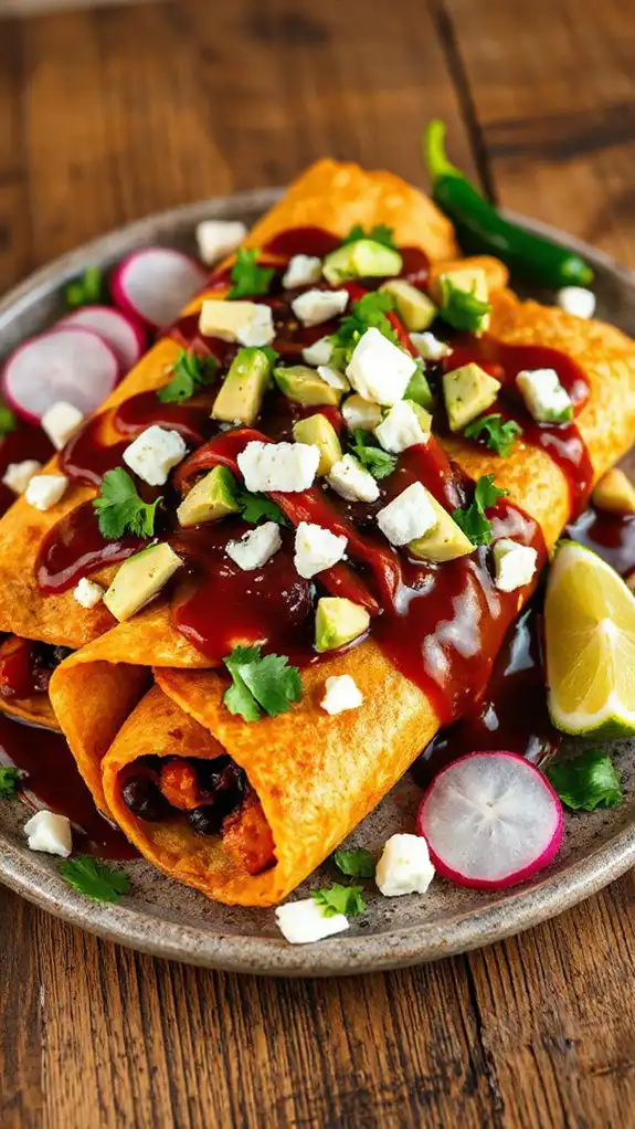layering enchiladas for flavor