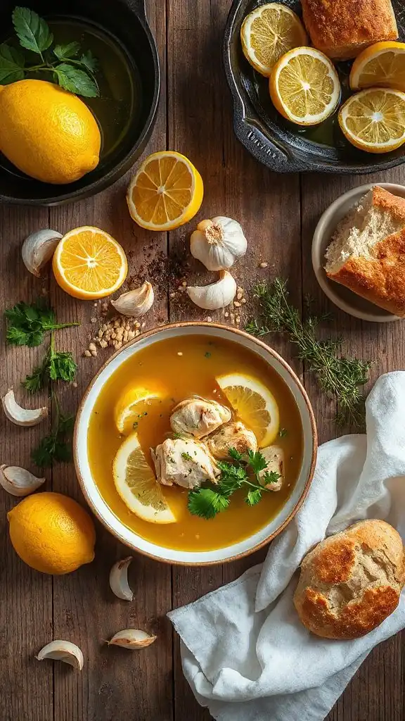 lemon chicken orzo soup