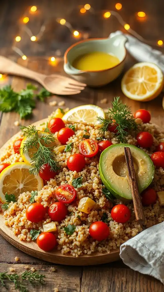 lemon dill quinoa salad