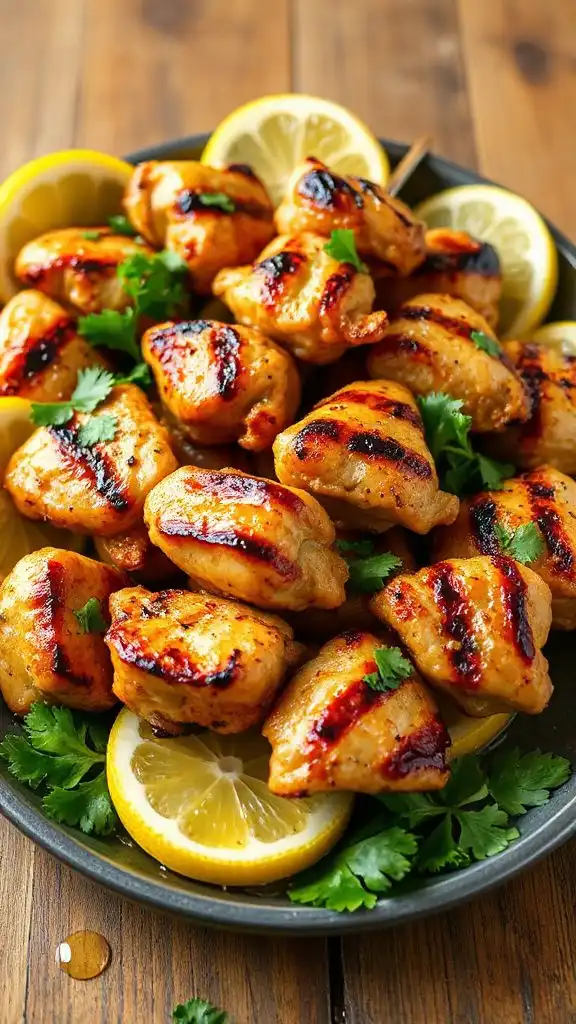 lemon garlic chicken kebabs recipe