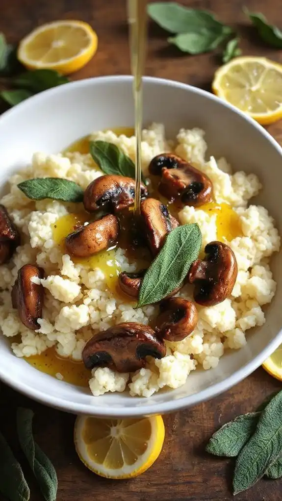 lemon garlic sage cauliflower rice
