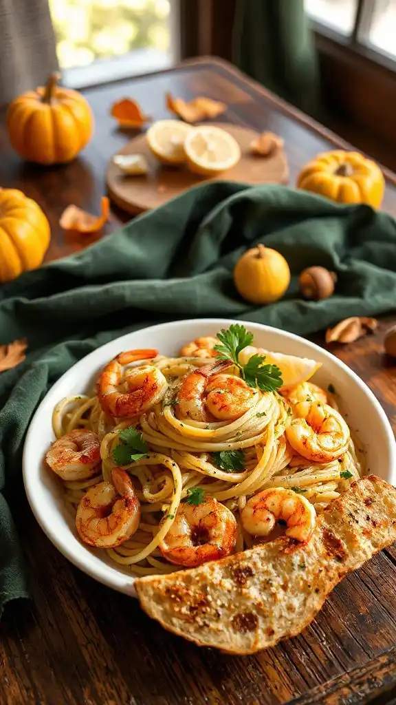lemon garlic shrimp pasta