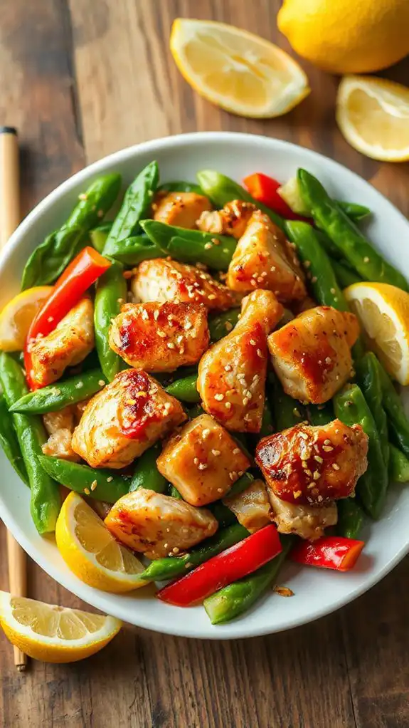 lemon ginger chicken stir fry