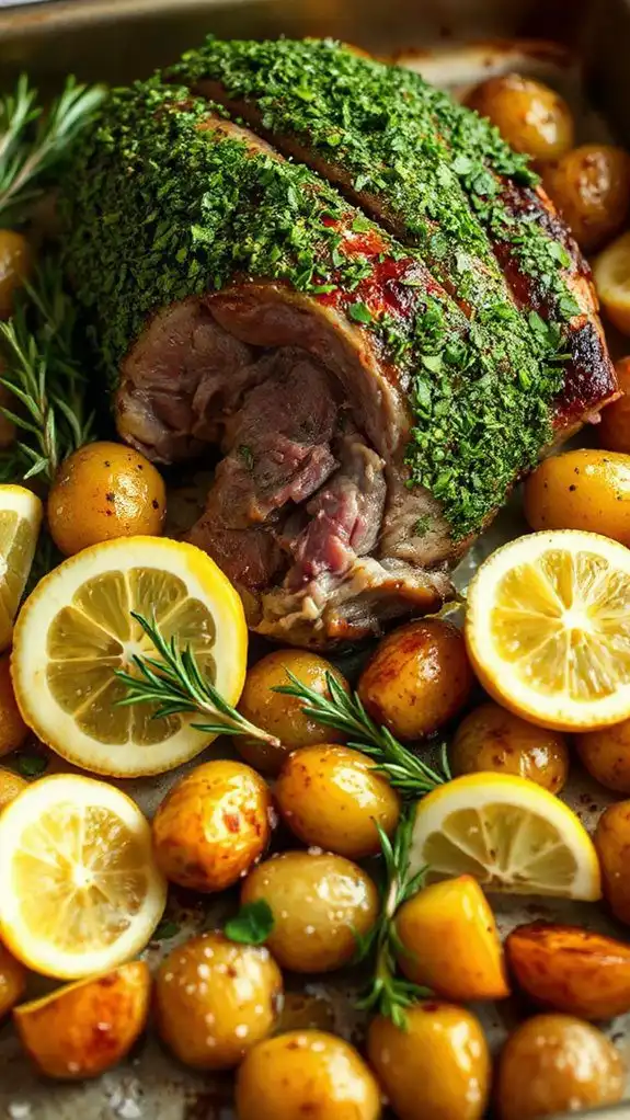 lemon herb lamb dinner lemon herb lamb dinner