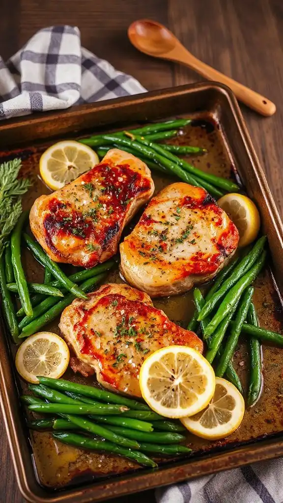 lemon herb pork chops dinner lemon herb pork chops dinner