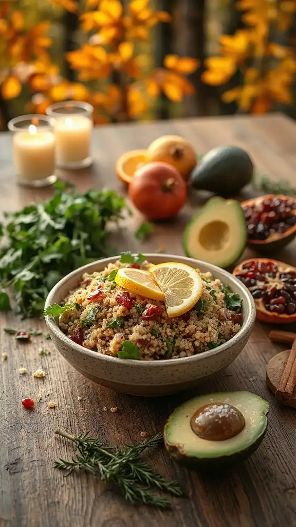 lemon herb quinoa salad